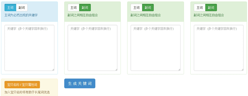 淘寶關(guān)鍵詞組合工具介紹